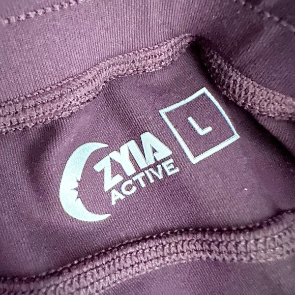 Zyia Burgundy Purple Unwind Ankle Cinched Stretch Waist Joggers Large - Picture 11 of 12